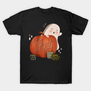 Boo cute ghost pumpkin T-Shirt